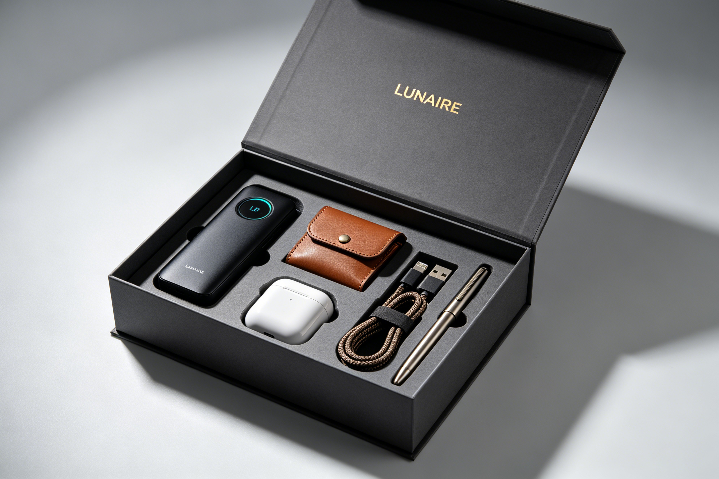 Corporate Gift Set with premium pens, notebook, and business accessories